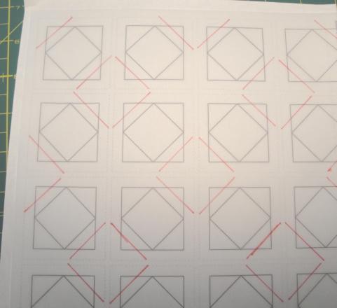On the other hand, while it is a little awkward sewing the single 8 x 8 grid, you avoid having to match sections later.