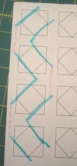 Page 5 of 5 When dealing with the interior seams, continue to use Sew and Skip in vertical lines down the foundation.