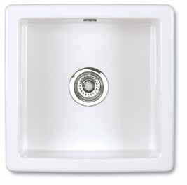 All our sinks come in a choice of white or biscuit. BELTHORN Features include: Inset or undermount sink. No overflow.