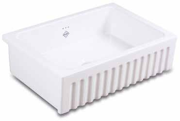 3½" waste outlets for basket strainers or waste disposers. 997 x 470 x 255mm. All our sinks come in a choice of white or biscuit.