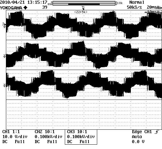 Fig. 9. Filtered PWM Signals. Fig. 10. Phase Voltage Waveforms. 7.