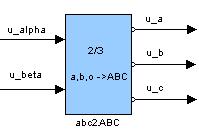 - u_alpha [bit]: voltage component on the axis - u_beta [bit]: voltage component on the axis.