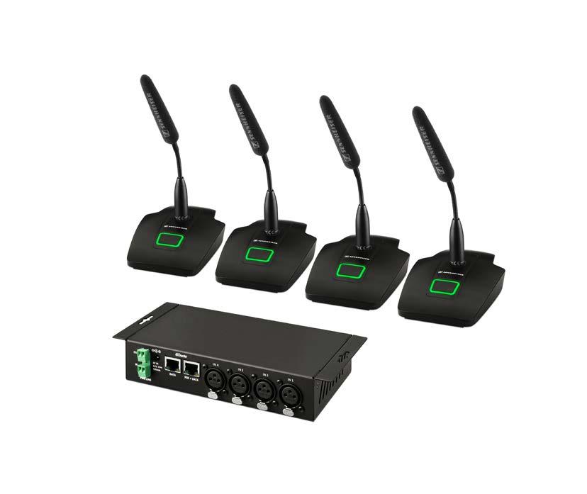 PRODUCT SPECIFICATION 1/6 FEATURES Great speech intelligibility via PoE Remote controllable gain level Daisy-chaining possible DELIVERY INCLUDES 1 SL DI 4 XLR Dante interface 4 MAT 133-S tablestands