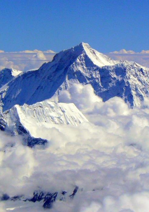 Mount Everest has world coordinates of 27 North and 86 degrees East of the origin point.
