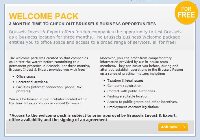 Welcome package BIE Bruxelles &