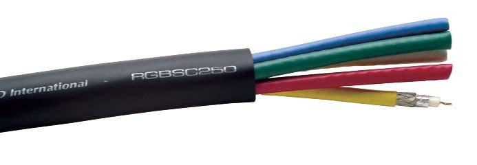 50 VIDEO CABLES Component RGB: Miniature 25 AWG Stranded VIDEO CABLES Thin Profile Low Attenuation & Return Loss Precision 75S Impedance 1GHz Bandwidth High Velocity of Propagation Extra-flexible