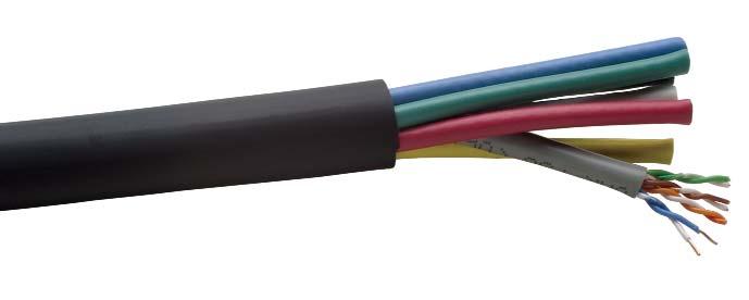 VIDEO CABLES 53 Component RGB with Category 5e+ Six Coaxial Elements Category 5e+ 350 Element(s) 4.
