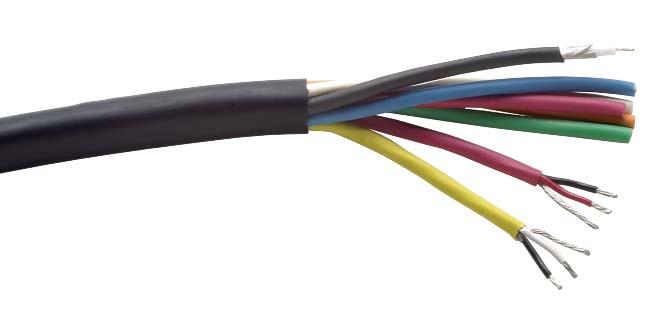 54 VIDEO CABLES Component RGB with 2 Audio Pairs VIDEO CABLES Six Coaxial Elements Two Balanced Audio Pairs 4.