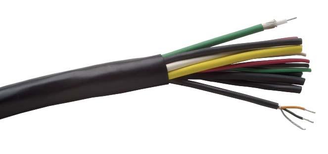 VIDEO CABLES 55 Component RGB with 4 Audio Pairs & 4 Power Conductors Six Coaxial Elements Four Balanced Audio Pairs Four Power Conductors 4.
