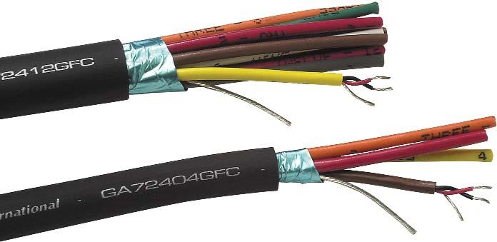 ANALOG AUDIO CABLES 7 Multi-pair: GEP-FLEX 24 Gage Low Attenuation & Crosstalk Flexible Easy to Terminate Polyethylene Dielectric Easy-strip Bonded Foil Shield Individually Shielded & ed Pairs Color