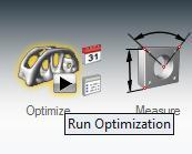 Optimization panel opens up which allows defining