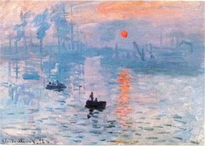 Sunrise -1874 The art critics called Monet s Sunrise a