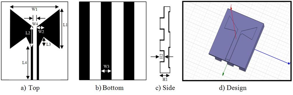 to improve the gain of a slotted bow-tie microstrip antenna by suppressing surface waves and reducing dielectric loss through partial substrate removal surrounding the antenna.