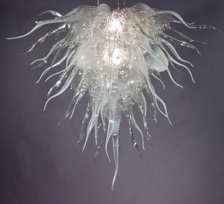 Inspired by traditional Venetian masters, these Blownglass chandeliers are all