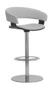 The range comprises of a four leg armchair, centre pedestal high stool, which swivels through 360 degrees.
