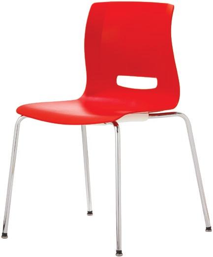 leg high stool, no arms Plastic seat and back Plastic 390 The innovative and dynamic chair blends a variety of physical