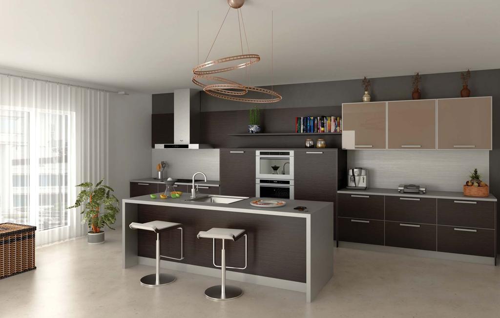 16 17 Modernistic, for people with busy schedules, this kitchen is both