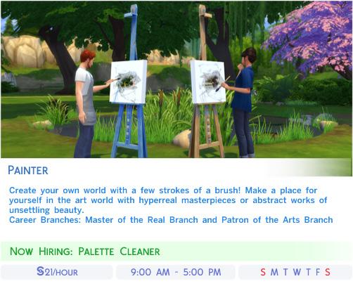 Introduction To The Painter Career: The Painter Career is the fifth highest paid job starting at 21/Hour, you start as a Palette Cleaner working from on Mon, Tue, Wed, Thu & Fri.