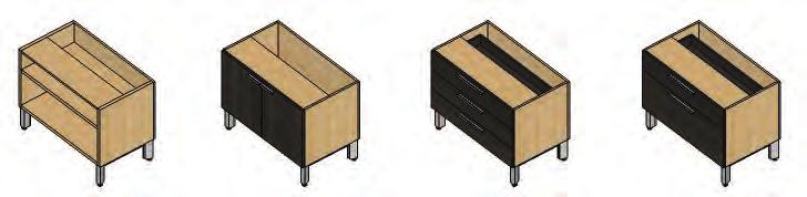 door Box Box/File Length: 24, 30", 36" Base style Elevated Box/Box/File