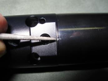 Before removing the cylinder, make a small mark across both the cylinder end and the valve body.