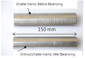 59µm was measured. After balancing, the unbalance induced vibration level has been reduced to 0.010mm/sec, which has resulted in improving the form accuracies like cylindricity 63.