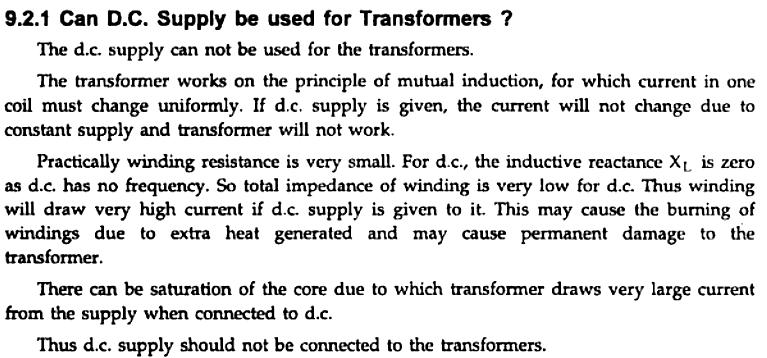 What is the voltage at secondary side of a transformer having a turn ratio of 1:10 if DPDC-14 1 440V dc is applied at primary? (a) 0 V (b) 4400 V (c) 44 V (d) 4.