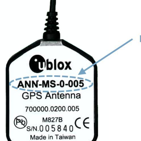 5 Product labeling The product information label is found on the underside of the ANN-MS GPS antenna (see Figure 6).