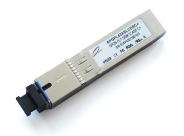 APGPL43ASLxDSC+ Product Features Single fiber bi-directional data links 1490nm 2.488Gbps continuous-mode DFB laser transmitter 1310nm 1.