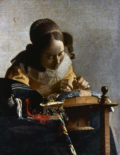 The Lacemaker c. 1669-1670 Oil on canvas transferred to panel 23.9 x 20.
