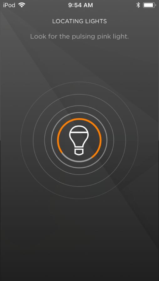3 Add a New Light With Bluetooth on, the Lighting app will search for new lights.
