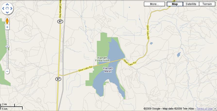 Figure 6: Google Map (2009) of Klamath
