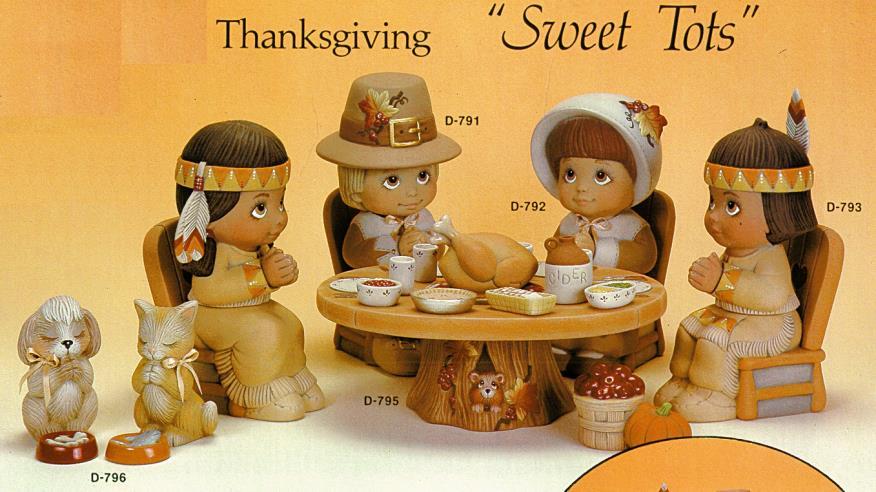 D-791 to 796 55.90 Entire "Sweet Tot" Thanksgiving Set D-791 "Sweet Tot" Pilgrim Boy 7 Tall 11.