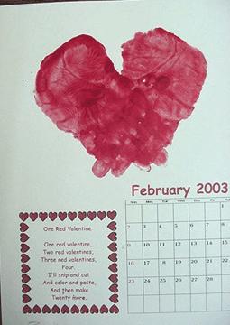 February One Red Valentine One red valentine, Two red valentines, Three red