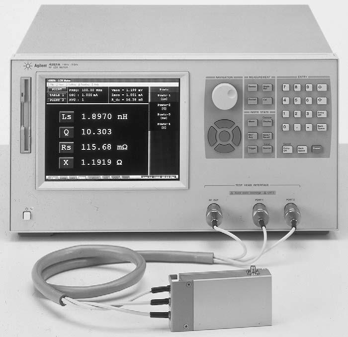 High-Speed RF LCR Meter Anticipating Next Generation Test Needs The Agilent 4287A is a high performance RF LCR meter best fit to production line testing of devices such as SMD inductors and EMI