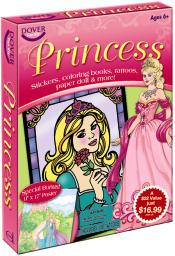 Princess Fun Kit Includes over 140 stickers and tattoos including many that glitter a paper doll
