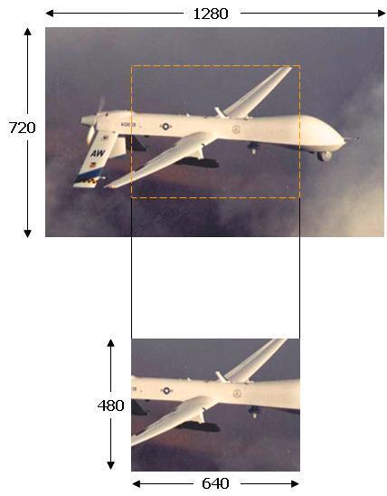 Figure 2: Image Cropping Example Sub-image extracted from the full image field, where the pixels within the sub-image are equivalent to those within the original image. 7.