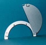 TICKET WINDOW (ROUND) 1/4", 1/2", 1 1/2" Plate Glass: The smartly styled semicircular aluminum ticket window is