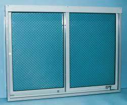 3/4 HR. FIRE RATED-ICC-ES APPROVED Steel Sliding Fire Windows Spring Activated Automatic Closures 1/4" Polished Wire Nail-On or Masonry Type Frames Munting For Glass Not Exceeding 720 sq/in.