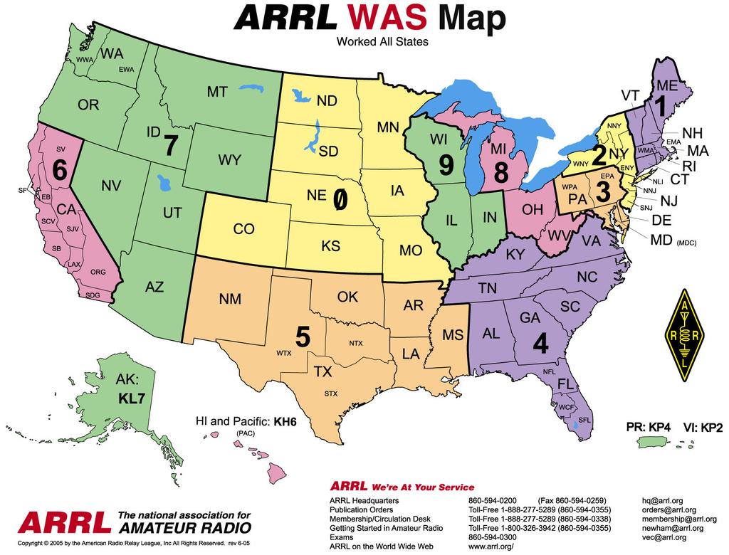 US call signs begin with: K, N, W, and A.