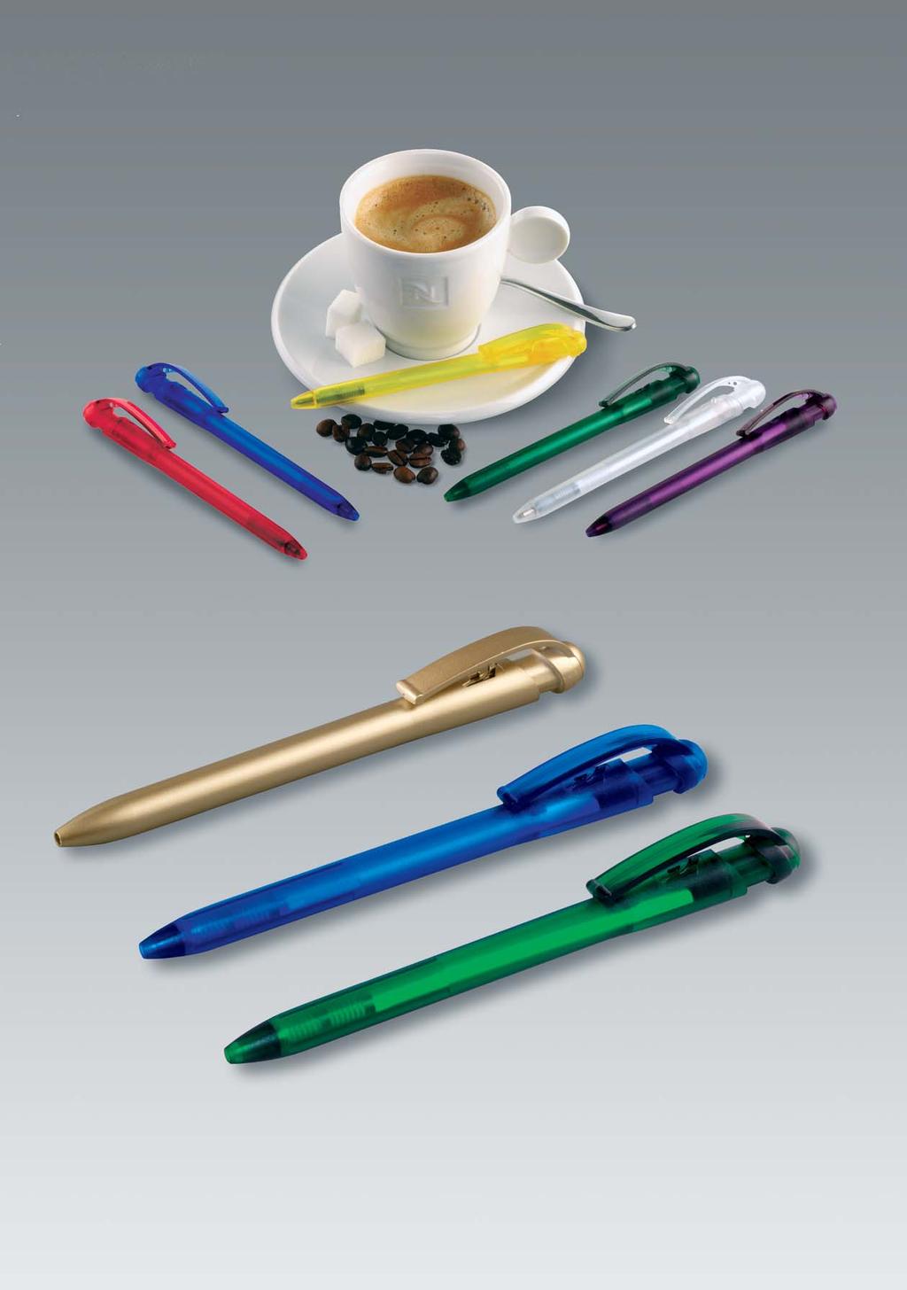 Article 113 gold: ball pen LUIGI gold colored X20 plastic refill, blue ink Article