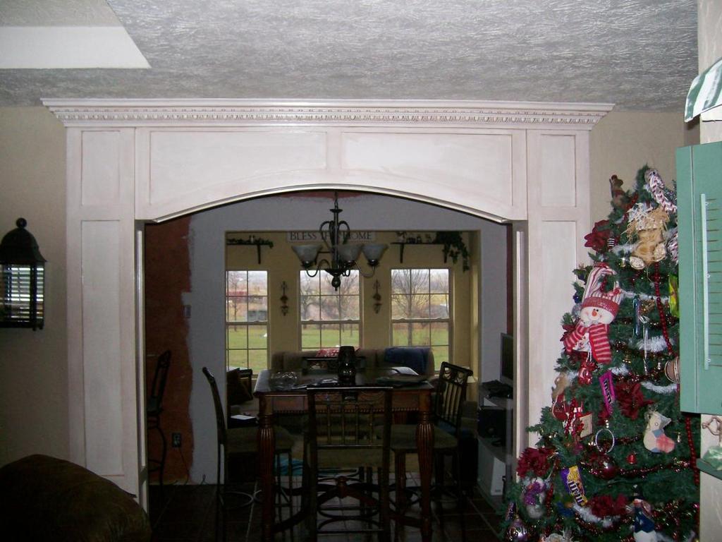 Fireplace and Arch Arched