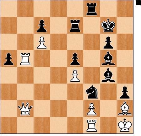 board blockade but Hou Yifan is still not biting. 29...Nf3+ 30.Kg2 dxc5 31.bxc5 h5 Black reveals part of her simple plan: to advance the h-pawn in order to win back material or perhaps give mate. 32.