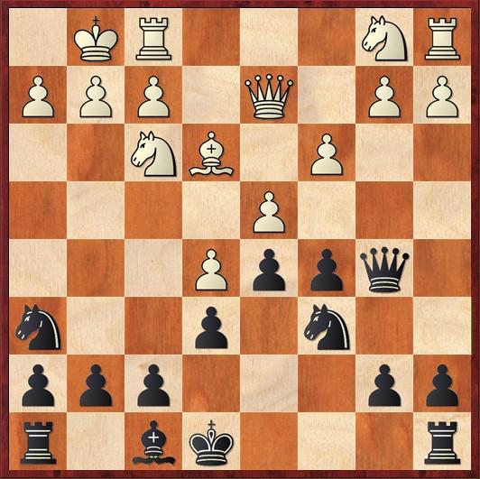 23...Bf4 24.Rxh7? Bh6 [See diag r a m ] B l a c k promptly puts a hat on the rook, locking it out of the game. 25.Bd3 Qg6 Black's piece activity is going to be too much from here on out. 26.