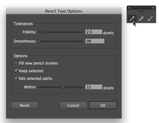 SMOOTHING PENCIL TOOL DRAWING Double-click the Pencil tool to open the Pencil Tool Options dialog box and adjust