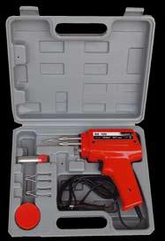 High quality soldering gun with interchangeable tips and integral