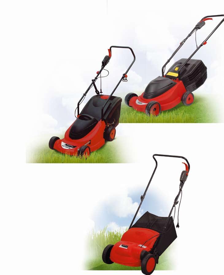 Lawn care Electric lawn mowers Electric cultivators Low cost, simple and safe to use. Low noise level does not annoy the neighbours. Comfortable to use with grass box and cutting height adjustment.