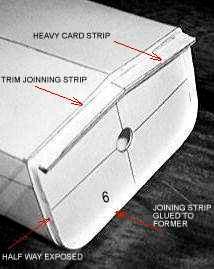 #6 A strip of heavy card is edge glued to the back of #6, along the indicated line.