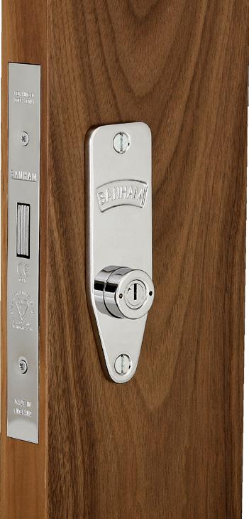 * This model does not latch back. M2002 Cylinder Mortice Deadlock Cylinder & key protected by patent. Cylinders are anti-snap. Hook Bolt to prevent door being spread.