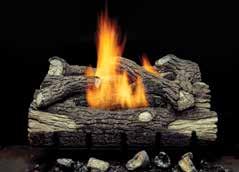 Both Traditional Series vent free log sets feature: New Burncrete hybrid technology provides sharp detail and glowing logs Exclusive Glow Getter burner