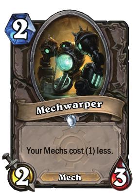 Figure 2.2: Minion card Mechwarper Figure 2.3: Spell card Fireball it will instantly deal 6 damage to the target. Weapon cards, like spells, are also played straight from a player s hand.